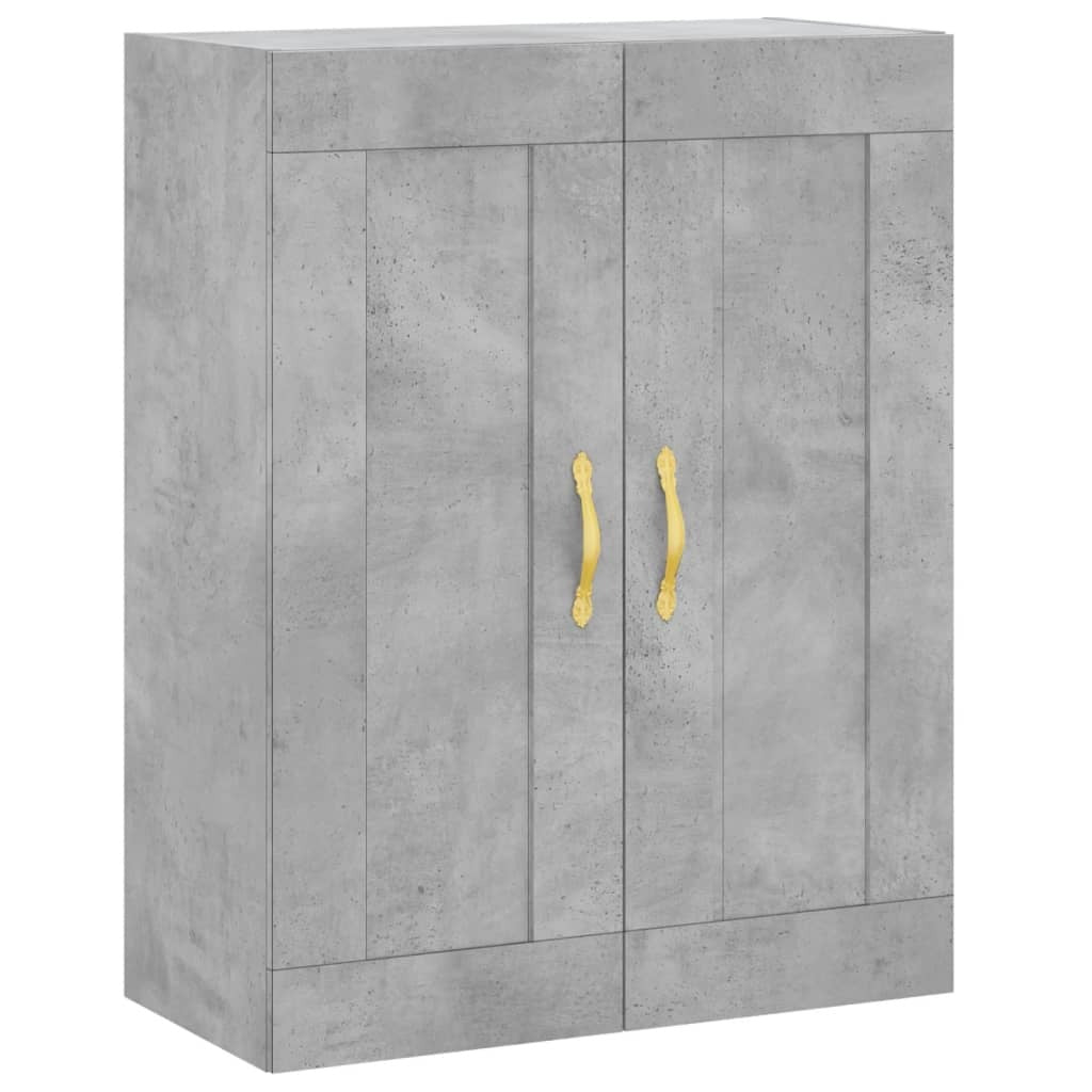 Wall Mounted Cabinet Concrete Grey 69.5x34x90 cm Engineered Wood