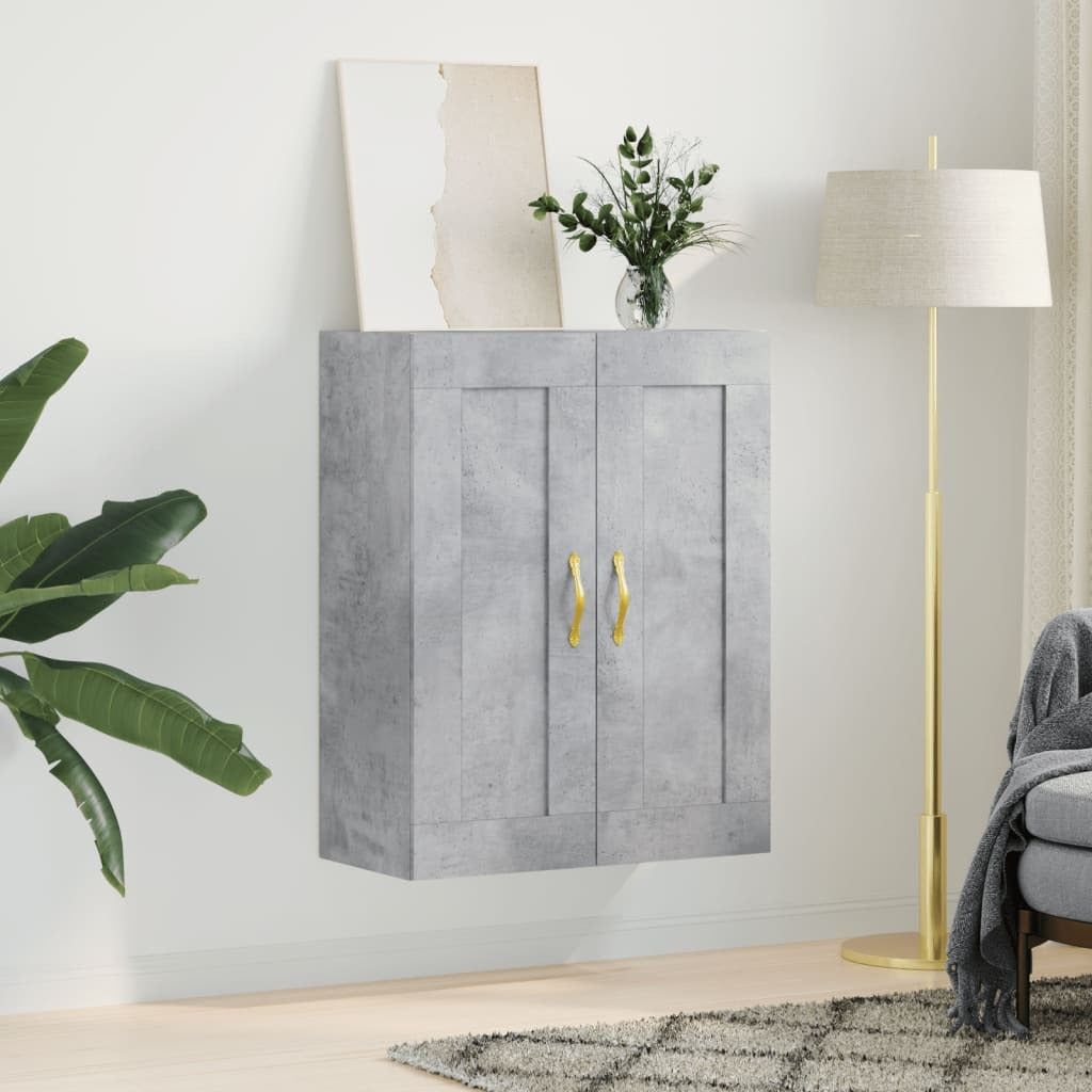 Wall Mounted Cabinet Concrete Grey 69.5x34x90 cm Engineered Wood