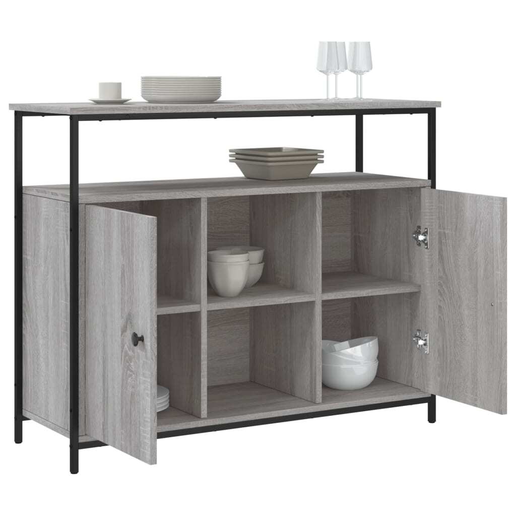 Sideboard Grey Sonoma 100x35x80 cm Engineered Wood