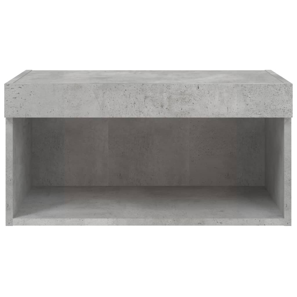 TV Cabinet with LED Lights Concrete Grey 60x30x30 cm