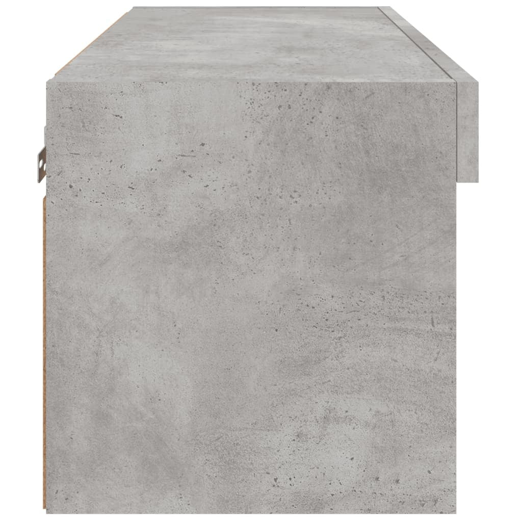 TV Cabinet with LED Lights Concrete Grey 60x30x30 cm