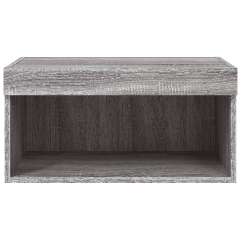 TV Cabinet with LED Lights Grey Sonoma 60x30x30 cm
