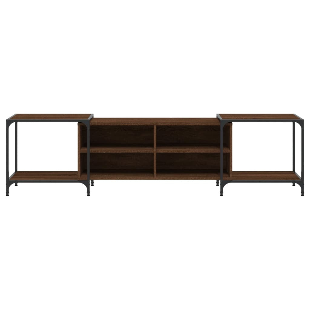 TV Cabinet Brown Oak 203x37x50 cm Engineered Wood