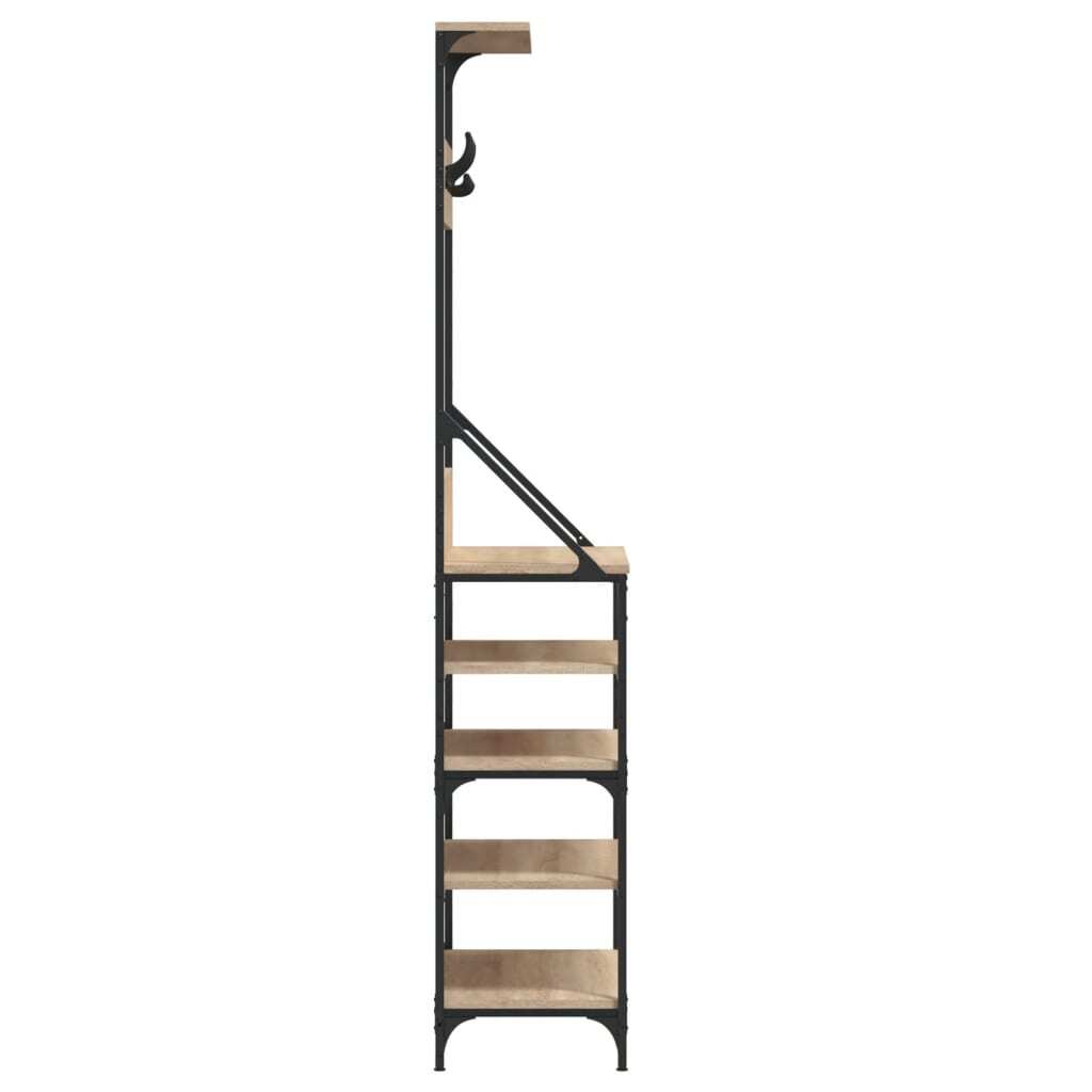 Clothes Rack with Shoe Storage Sonoma Oak 70x34x184 cm