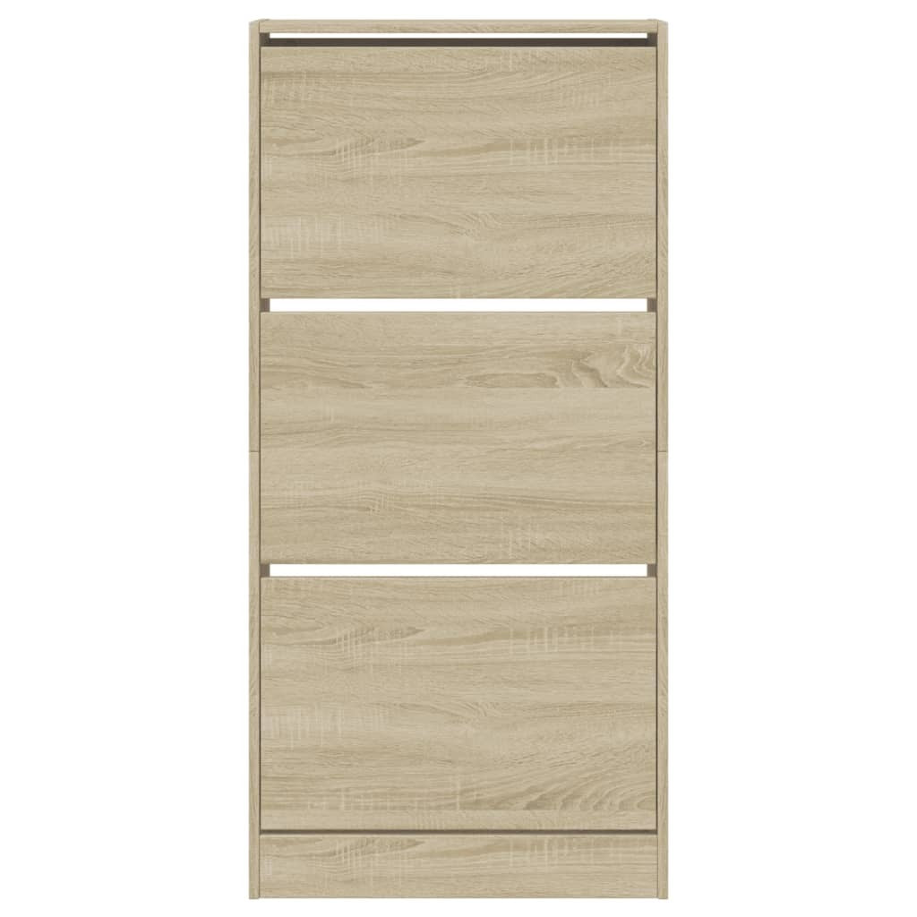 Shoe Cabinet Sonoma Oak 60x21x125.5 cm Engineered Wood