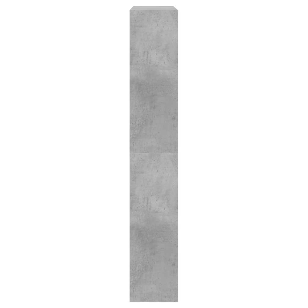 Shoe Cabinet Concrete Grey 80x21x125.5 cm Engineered Wood