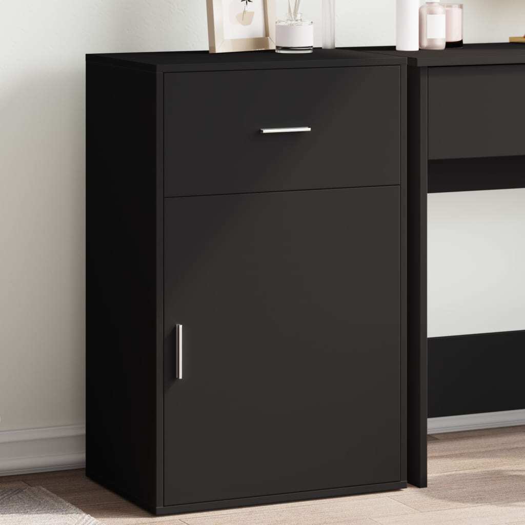 Storage Cabinet Black 56.5x39x90 cm Engineered Wood