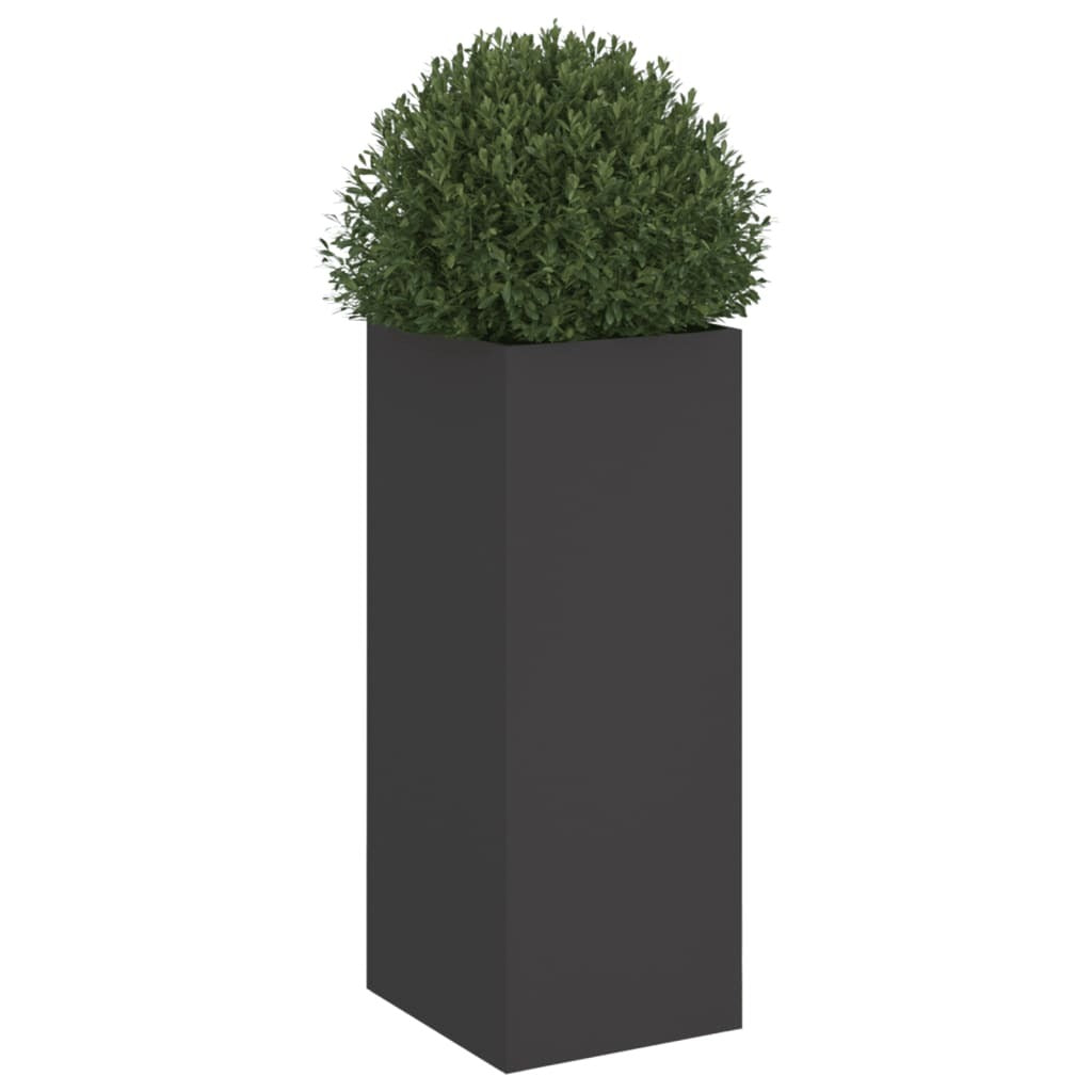 Planter Black 32x29x75 cm Steel