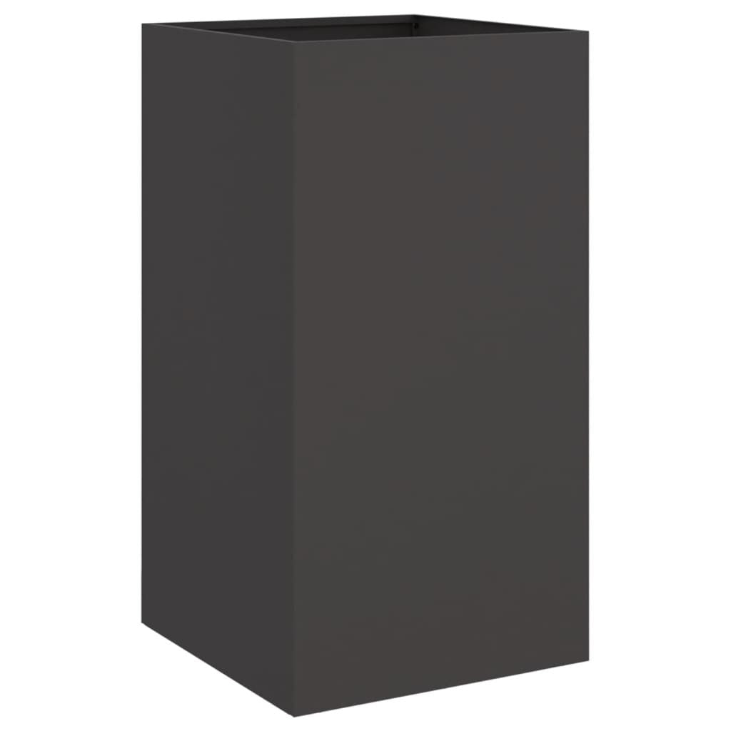 Planter Black 42x38x75 cm Steel