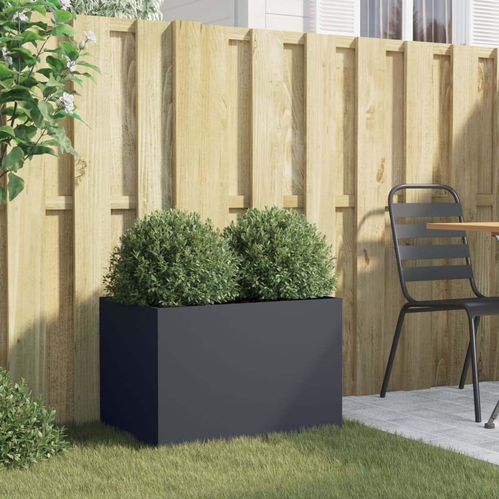 Planter Anthracite 62x40x39 cm Cold-rolled Steel