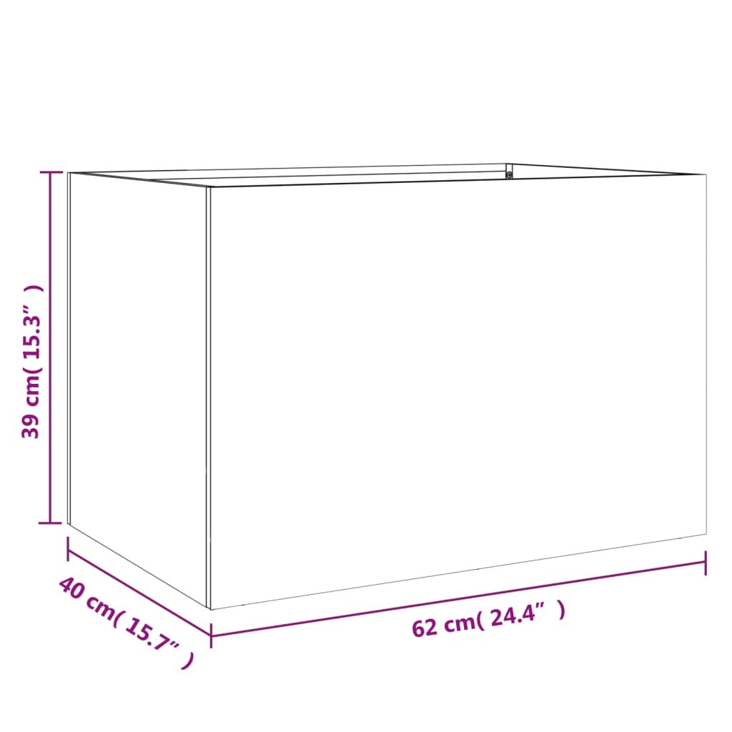 Planter Anthracite 62x40x39 cm Cold-rolled Steel