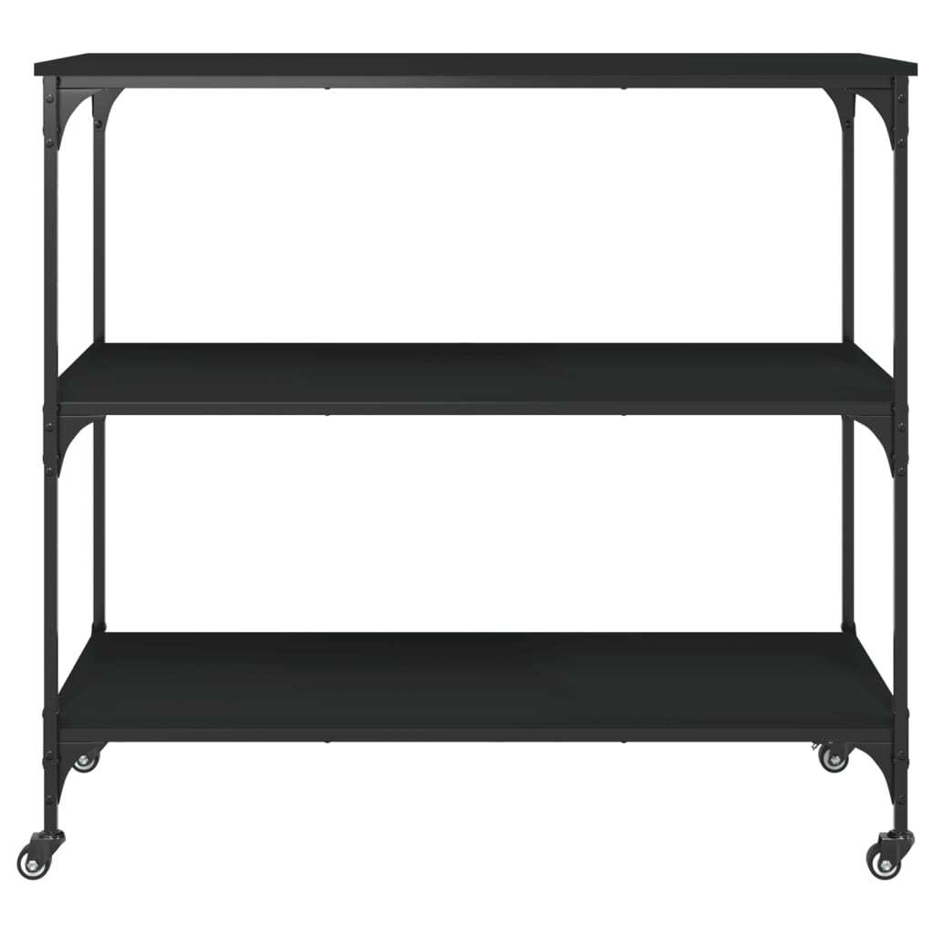 Kitchen Trolley Black 102x50x95 cm Engineered Wood