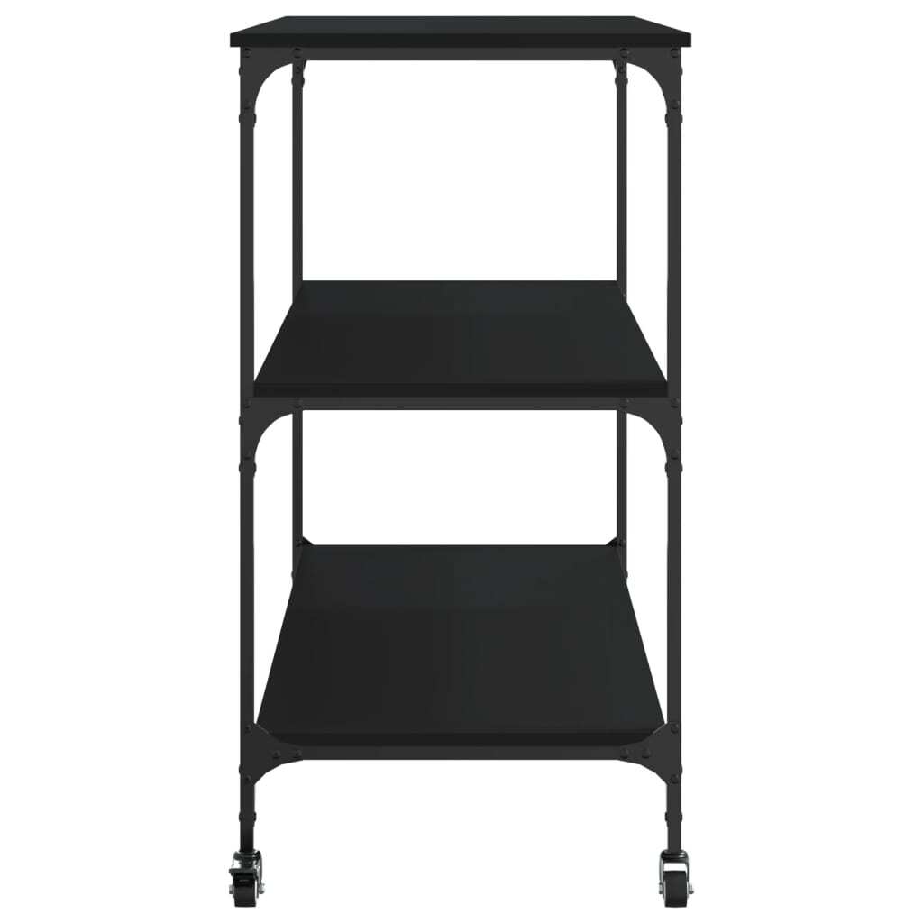 Kitchen Trolley Black 102x50x95 cm Engineered Wood