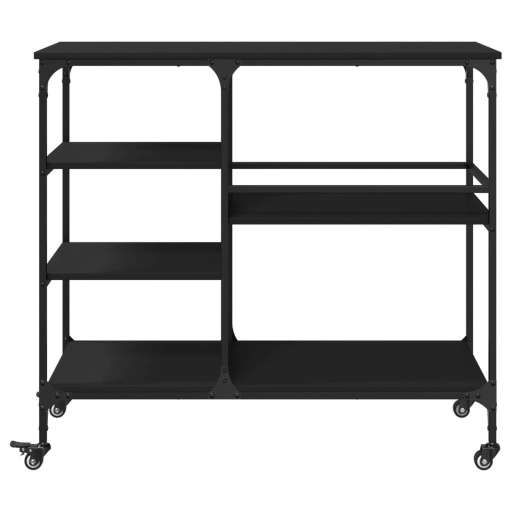 Kitchen Trolley Black 100x45x89.5 cm Engineered Wood