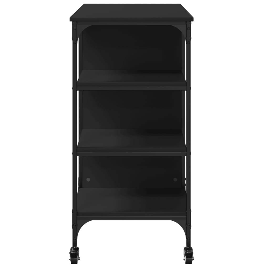 Kitchen Trolley Black 100x45x89.5 cm Engineered Wood