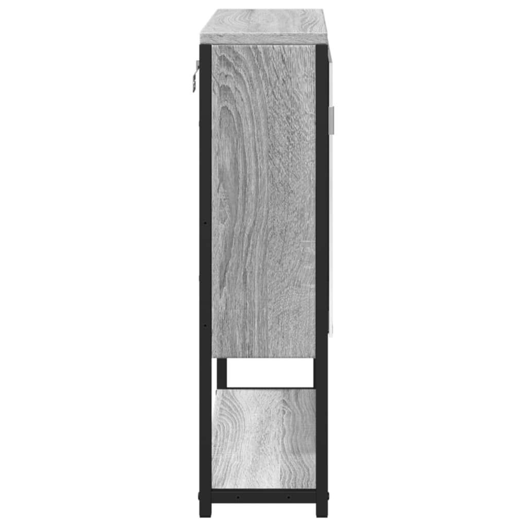 Bathroom Mirror Cabinet Grey Sonoma 60x16x60 cm Engineered Wood