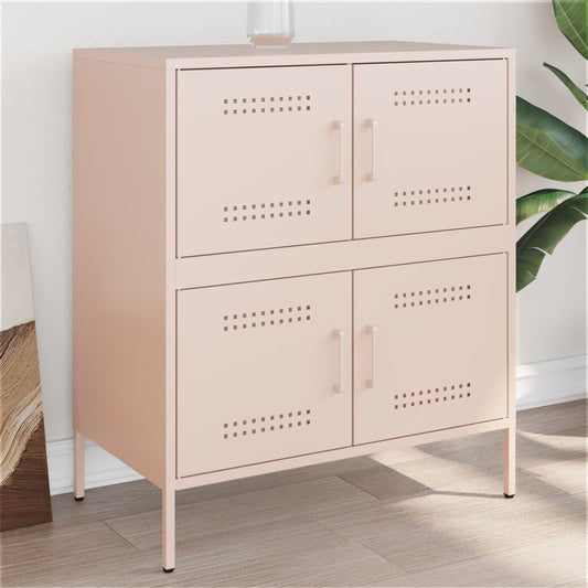 Sideboard Pink 68x39x79 cm Steel