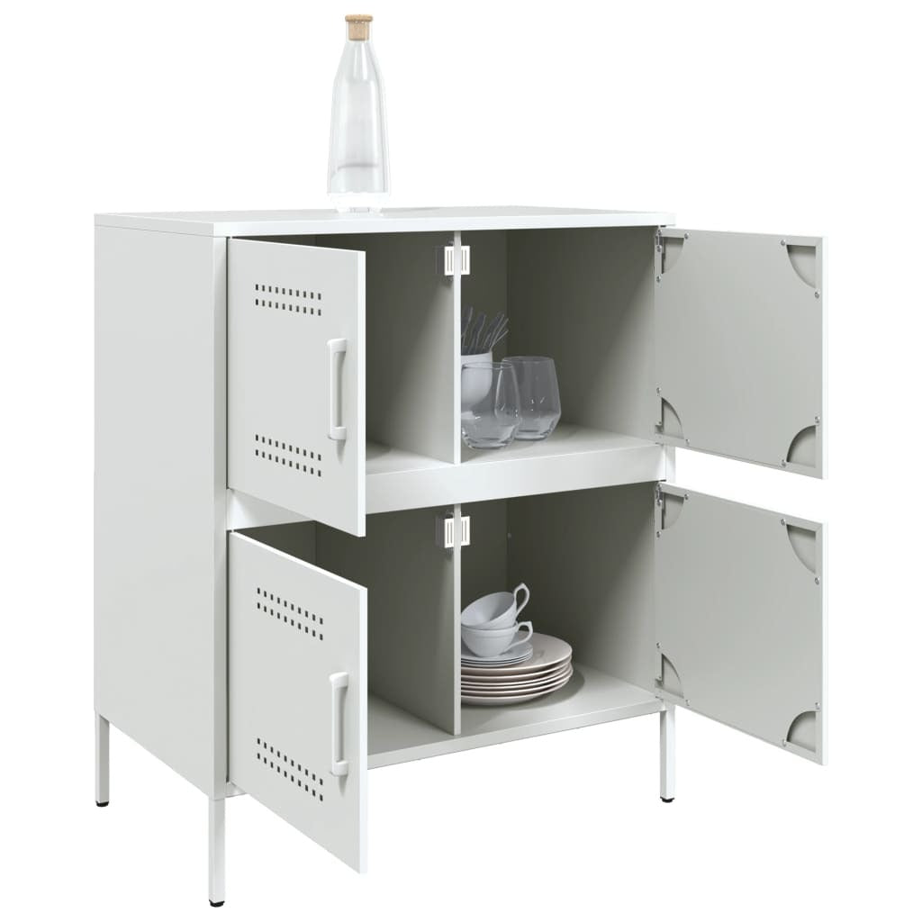 Sideboard White 68x39x79 cm Steel