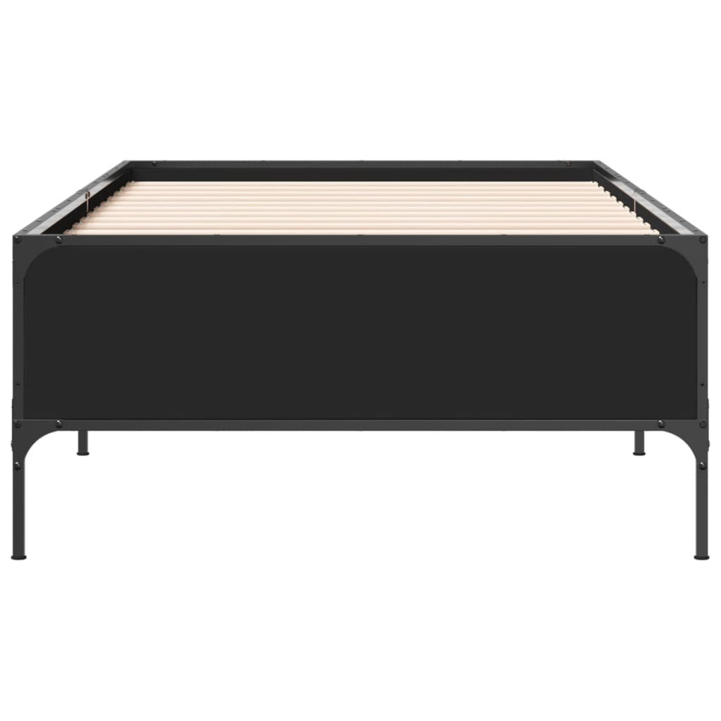 Bed Frame without Mattress Black 100x200 cm