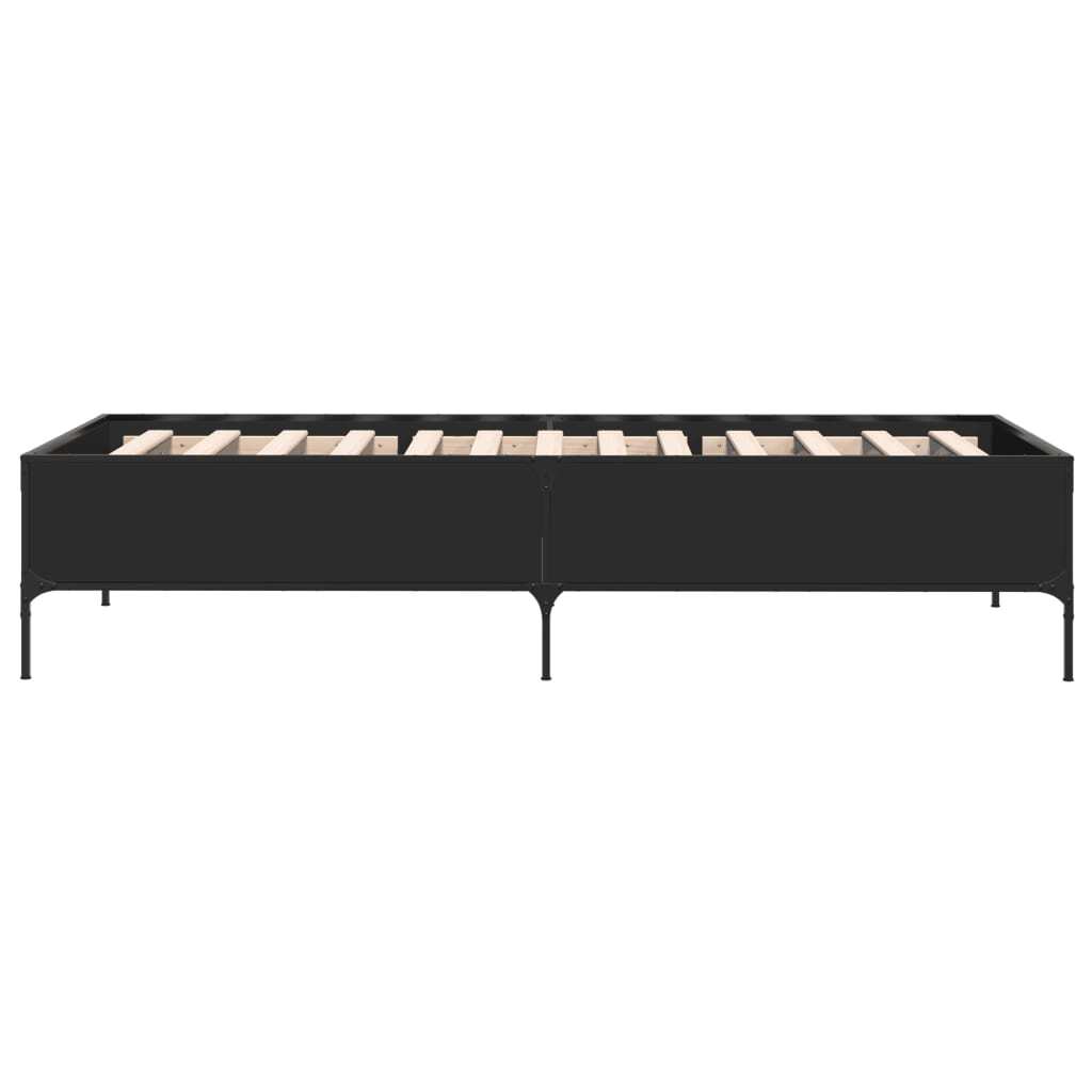 Bed Frame without Mattress Black 100x200 cm