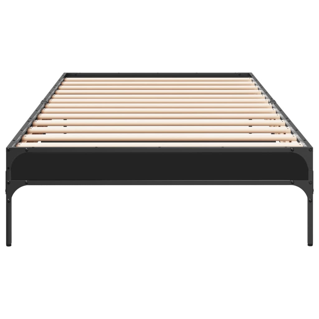 Bed Frame without Mattress Black 100x200 cm