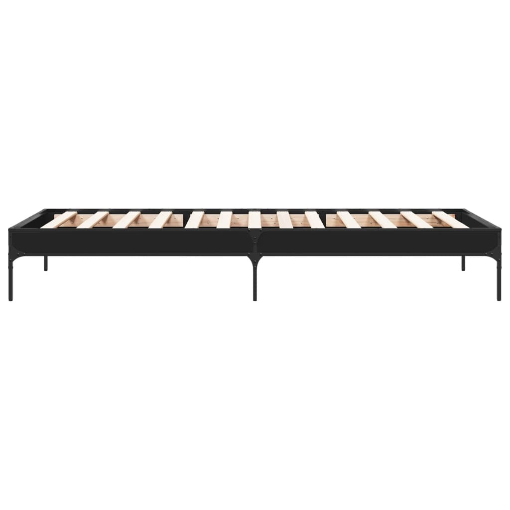 Bed Frame without Mattress Black 100x200 cm