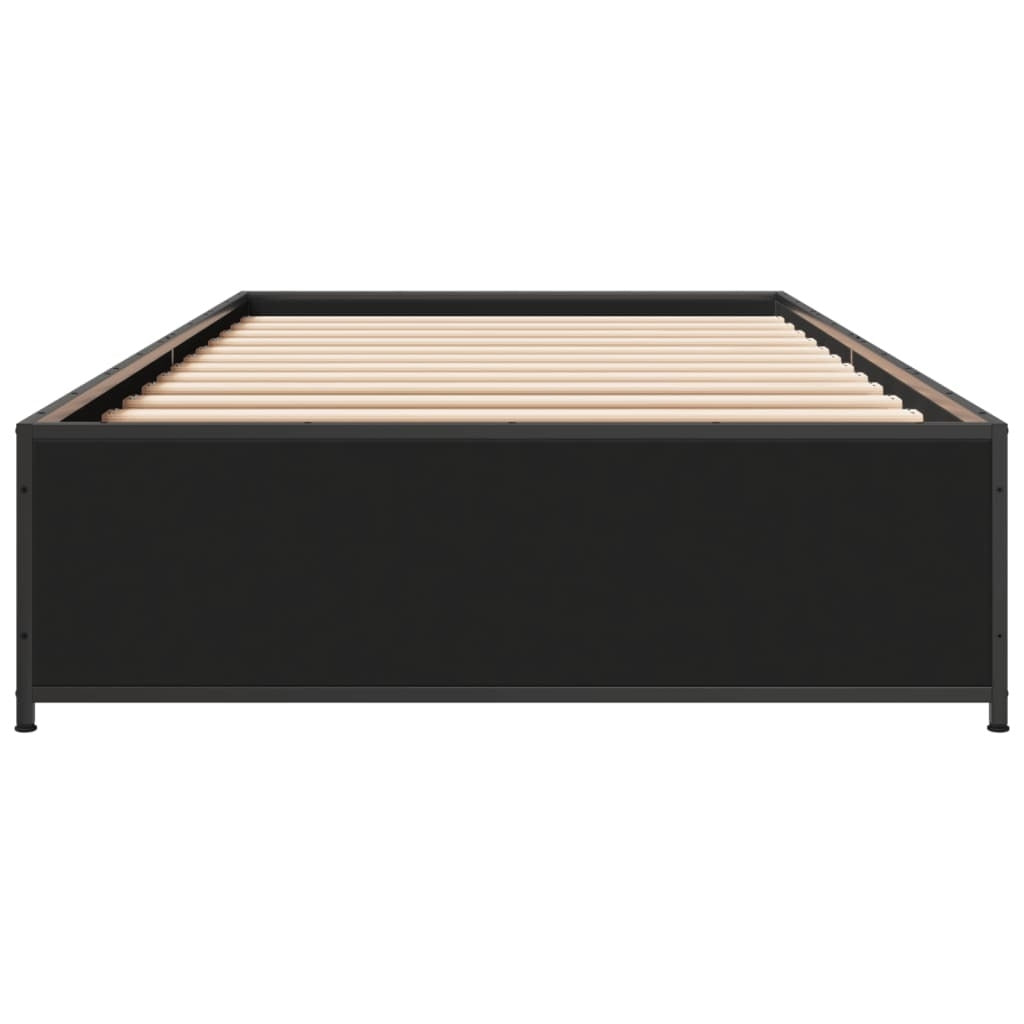 Bed Frame without Mattress Black 100x200 cm