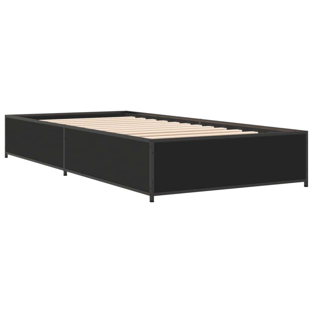 Bed Frame without Mattress Black 100x200 cm