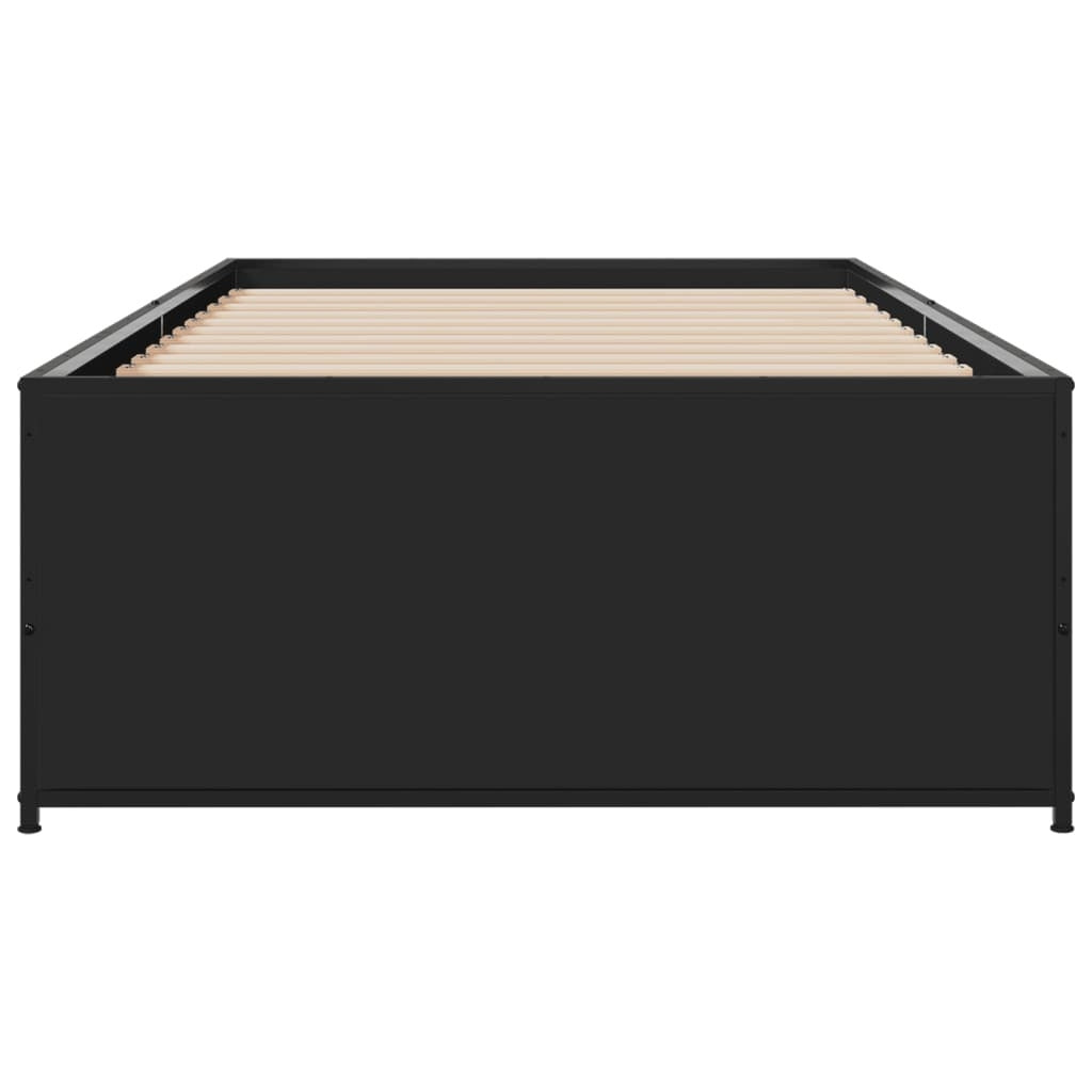 Bed Frame without Mattress Black 100x200 cm