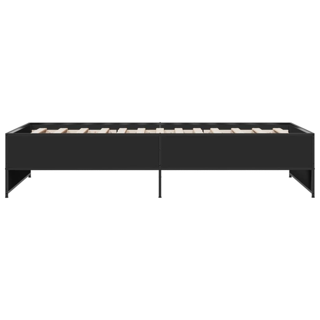 Bed Frame without Mattress Black 100x200 cm