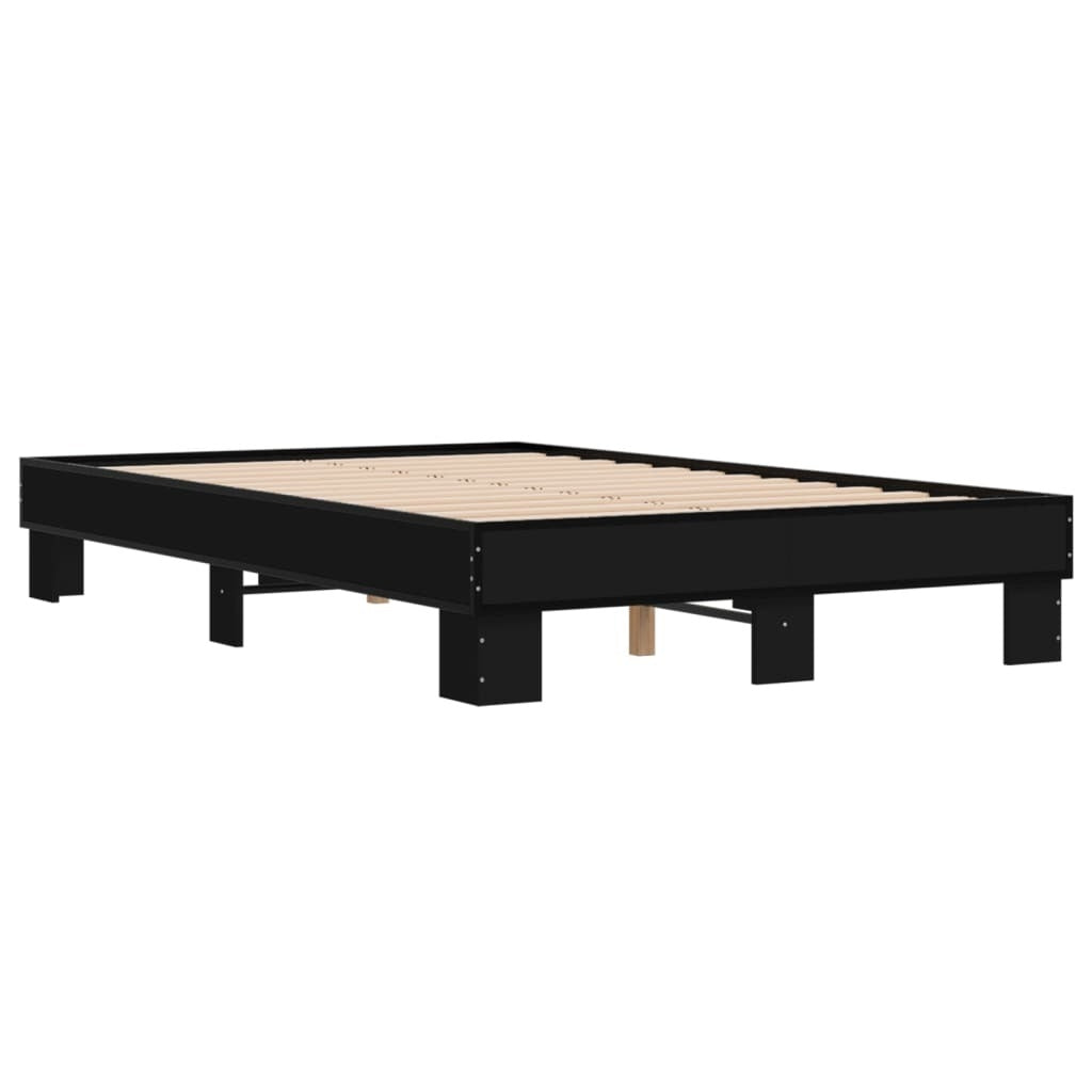 Bed Frame without Mattress Black 140x200 cm