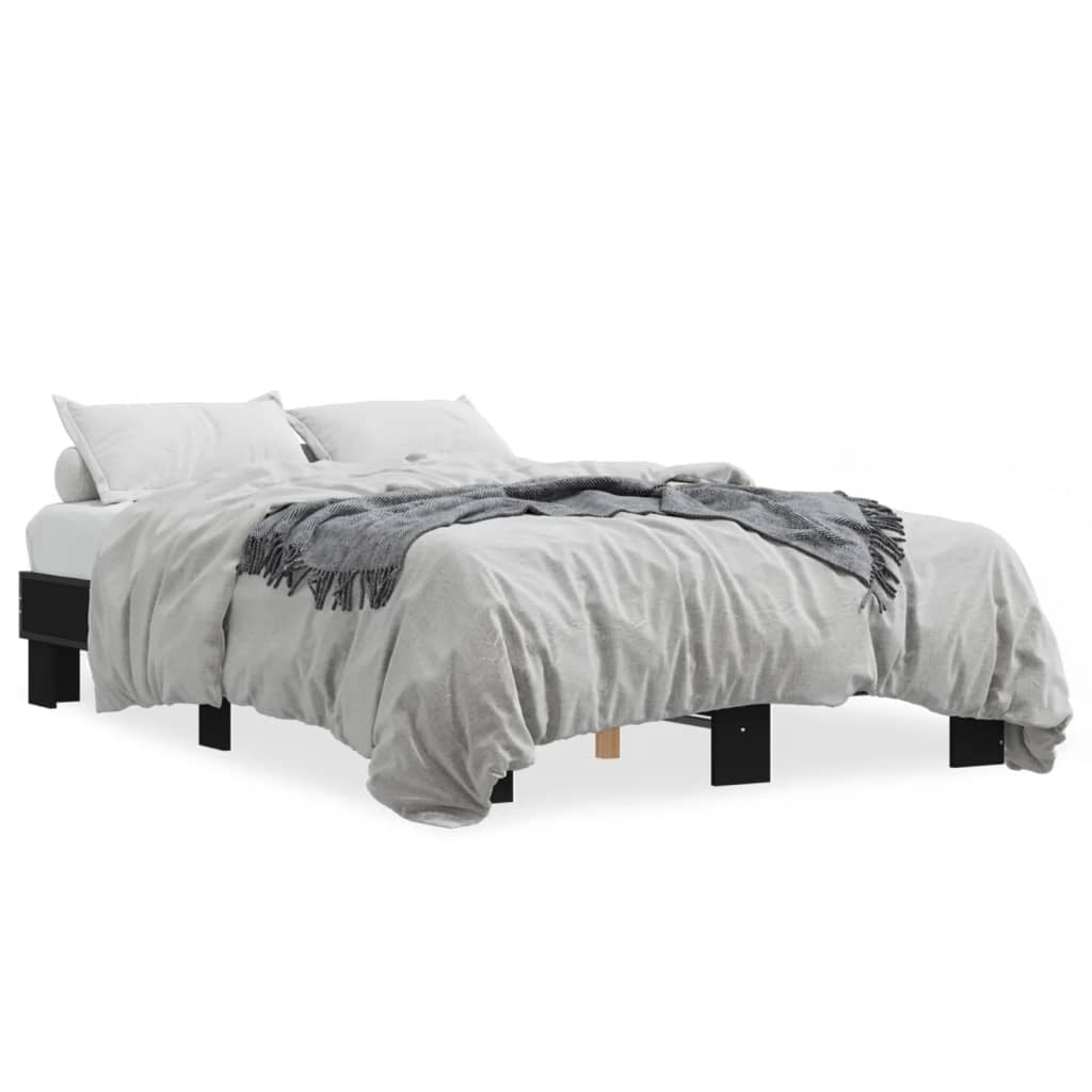 Bed Frame without Mattress Black 140x200 cm