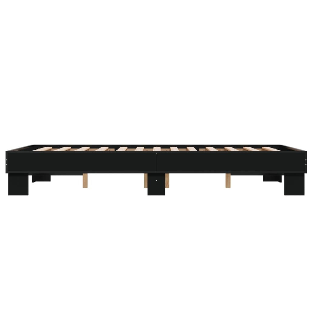 Bed Frame without Mattress Black 140x200 cm