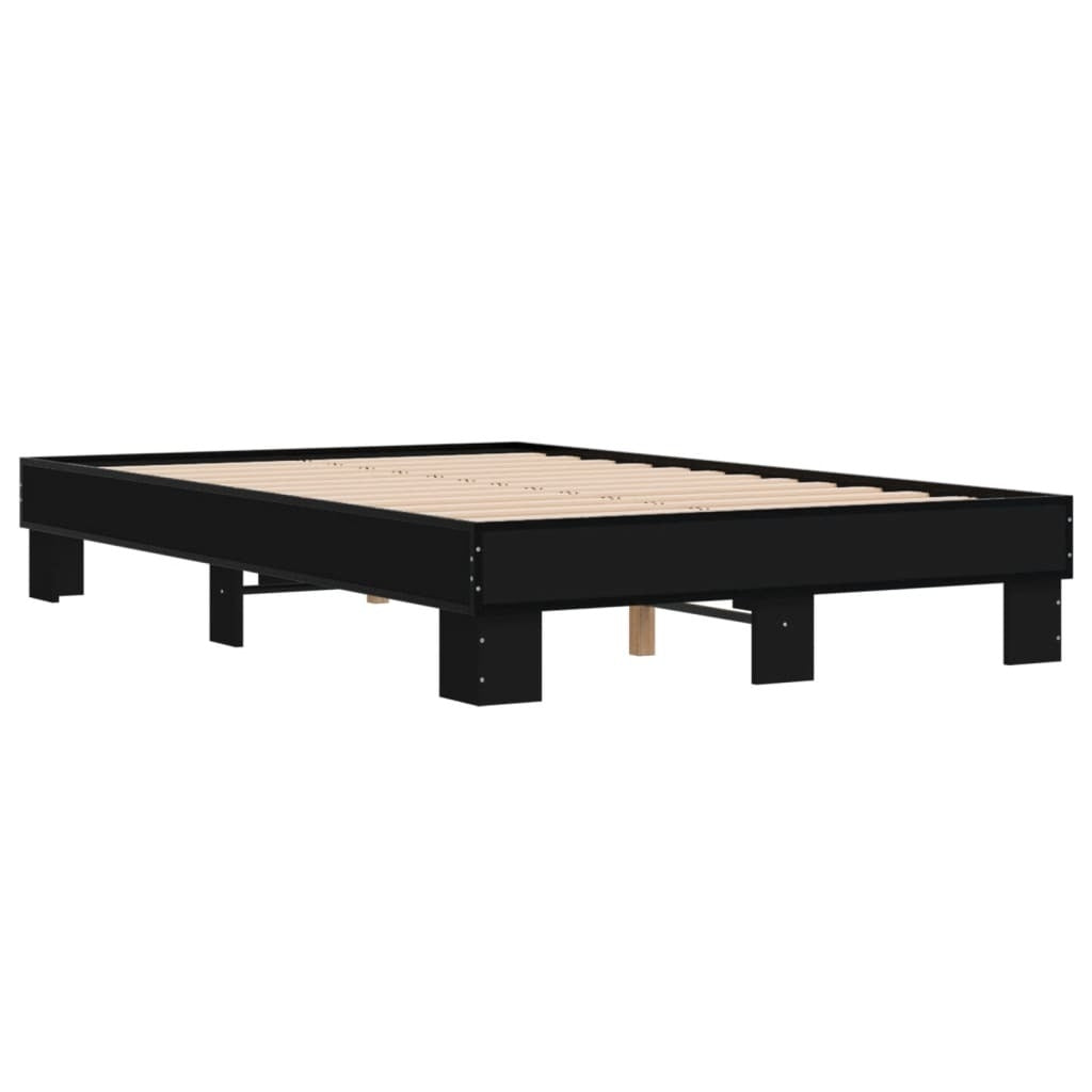 Bed Frame without Mattress Black 140x200 cm