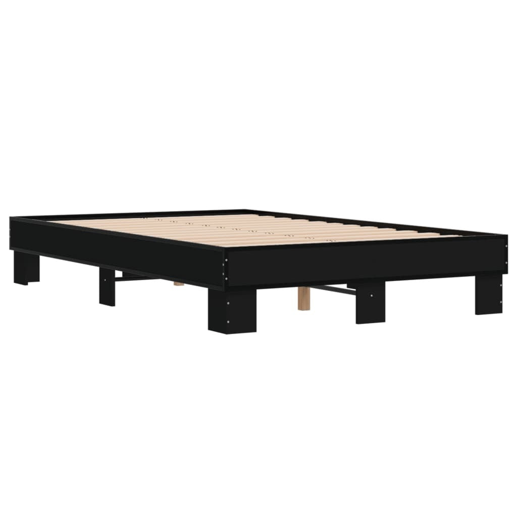 Bed Frame without Mattress Black 120x200 cm