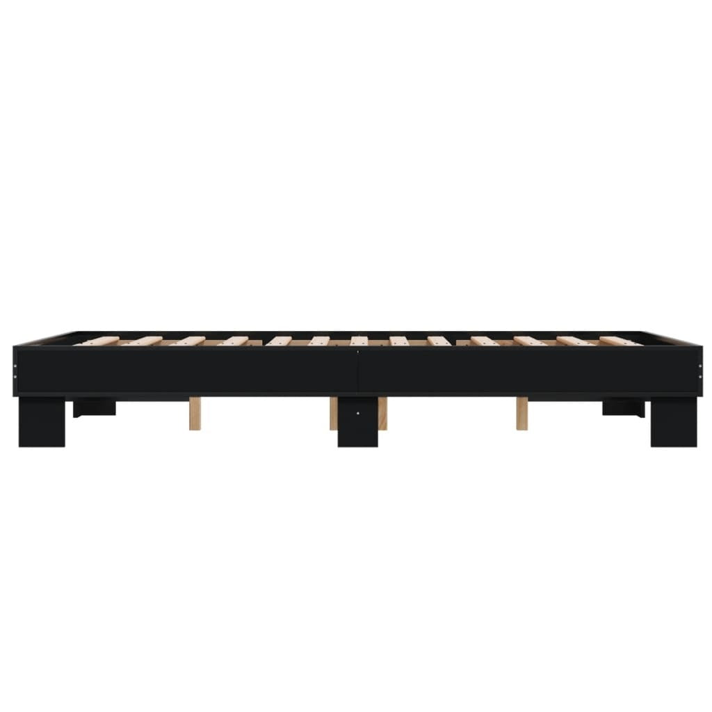 Bed Frame without Mattress Black 120x200 cm