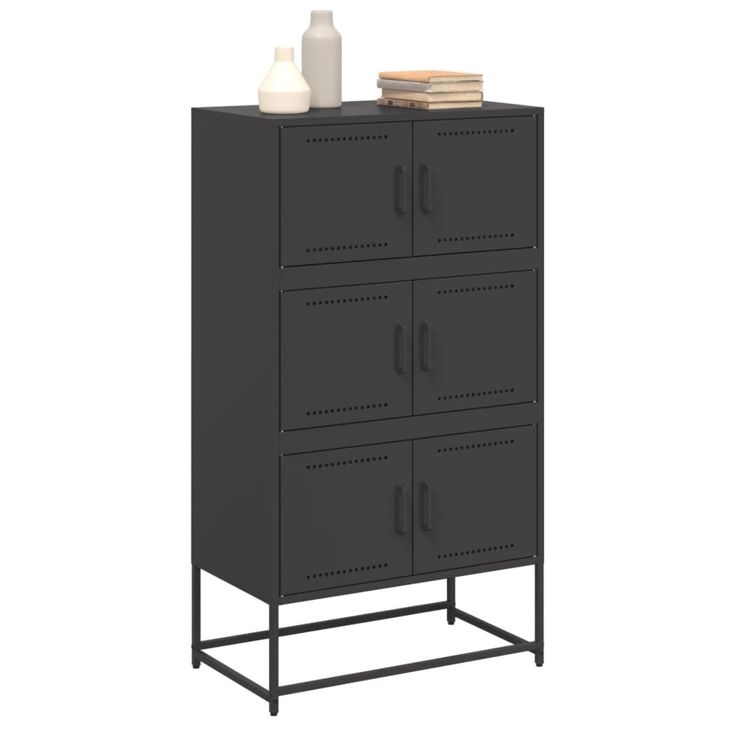 Sideboard Black 68.5x38.5x123.5 cm Steel