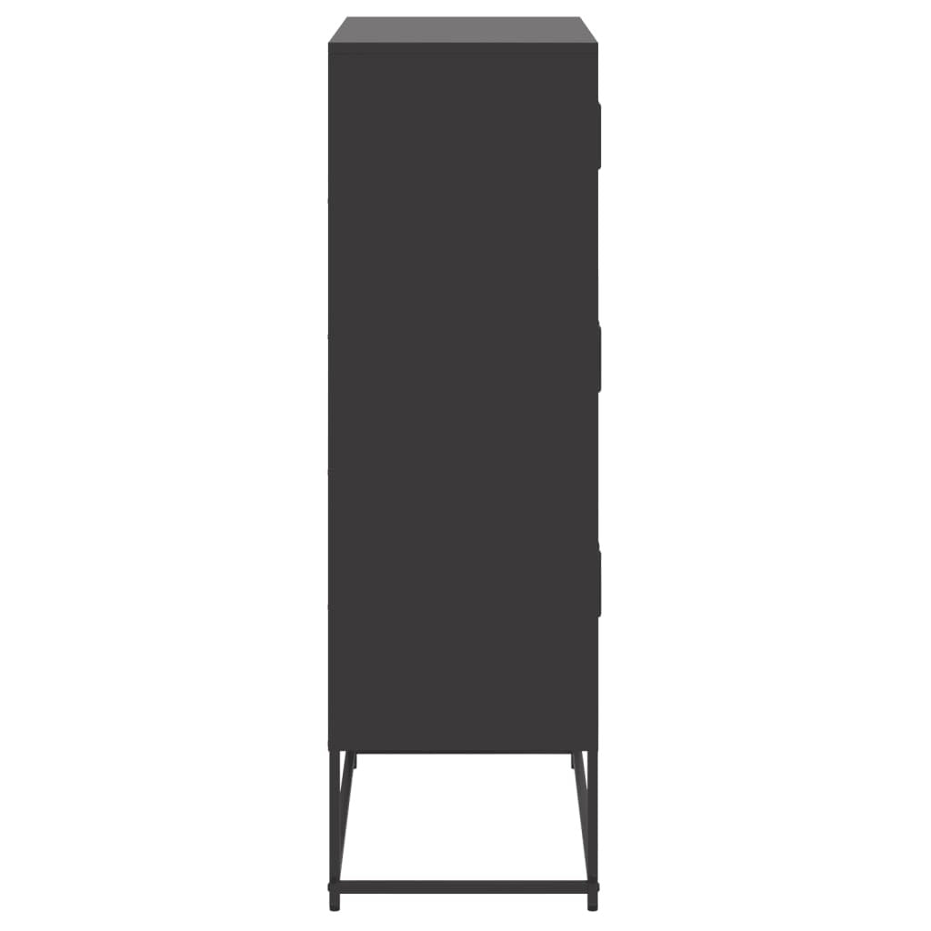 Sideboard Black 68.5x38.5x123.5 cm Steel