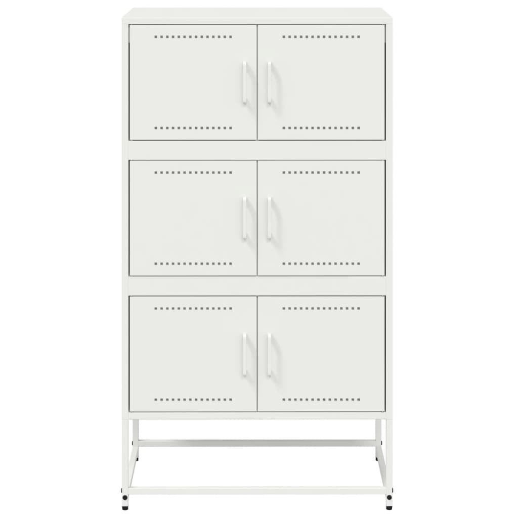 Sideboard White 68.5x38.5x123.5 cm Steel