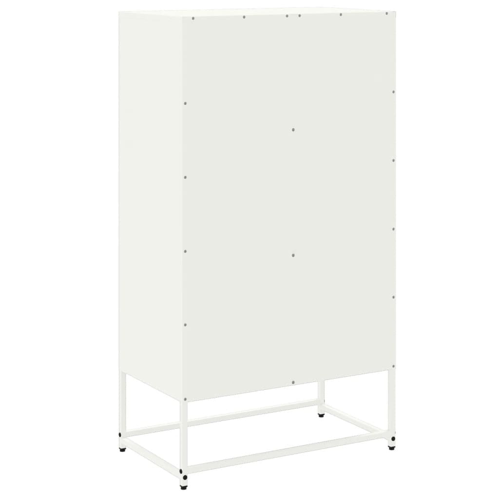 Sideboard White 68.5x38.5x123.5 cm Steel