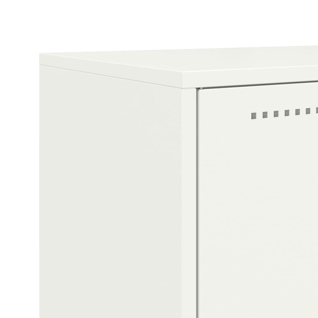 Sideboard White 68.5x38.5x123.5 cm Steel