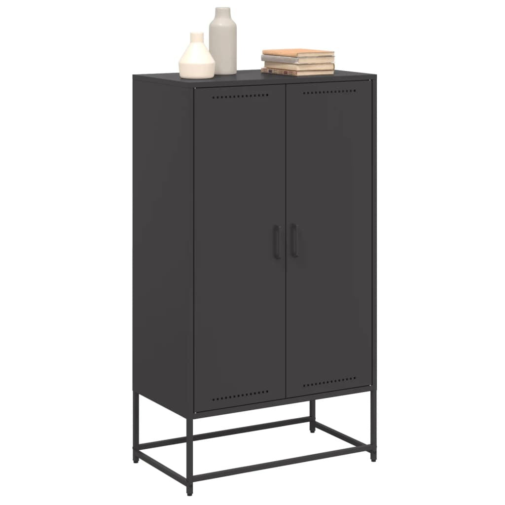 Highboard Black 68.5x38.5x123.5 cm Steel