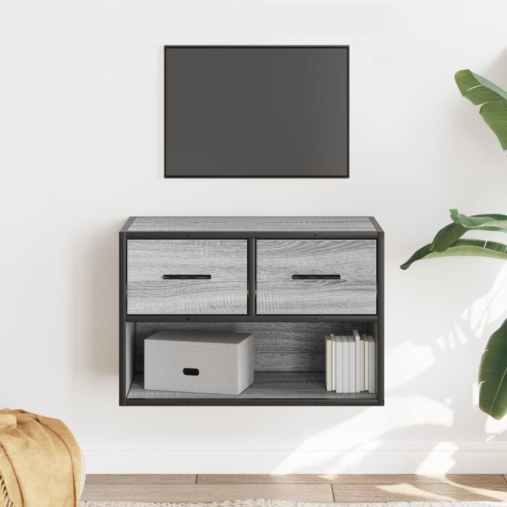 TV Cabinet Grey Sonoma 60x31x39.5 cm Engineered Wood and Metal