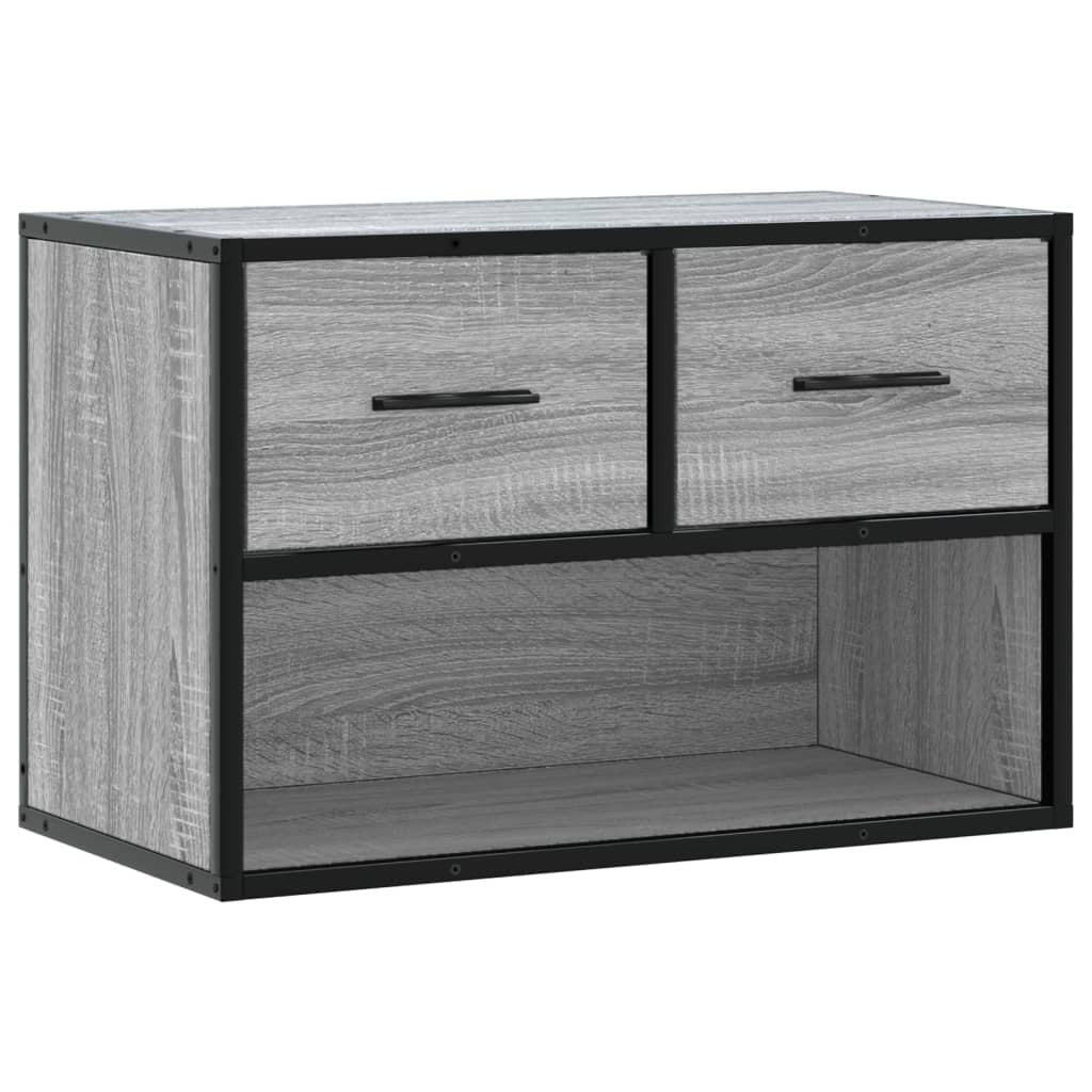 TV Cabinet Grey Sonoma 60x31x39.5 cm Engineered Wood and Metal