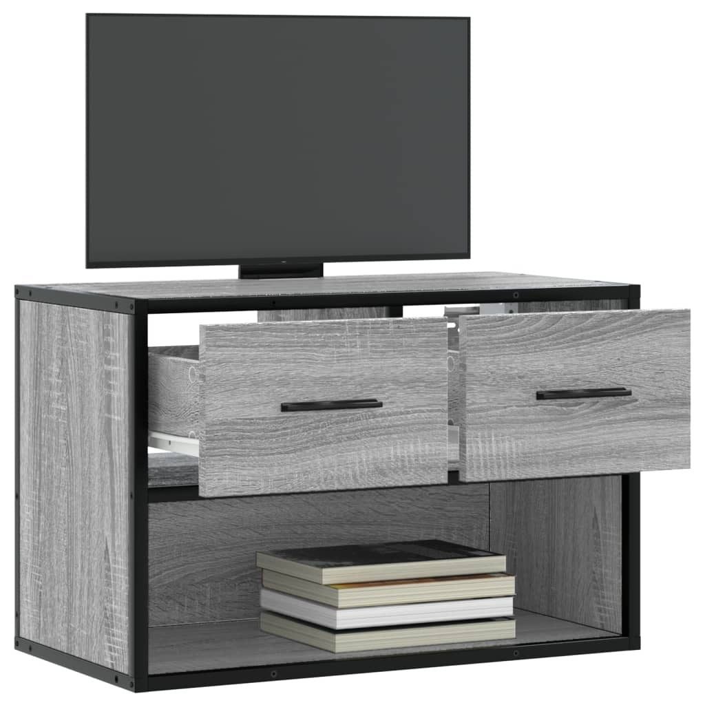 TV Cabinet Grey Sonoma 60x31x39.5 cm Engineered Wood and Metal