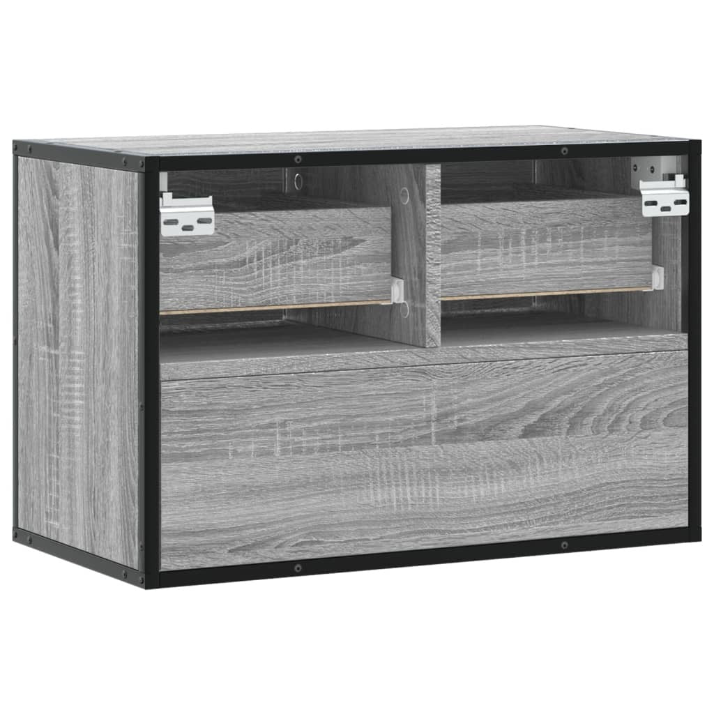 TV Cabinet Grey Sonoma 60x31x39.5 cm Engineered Wood and Metal