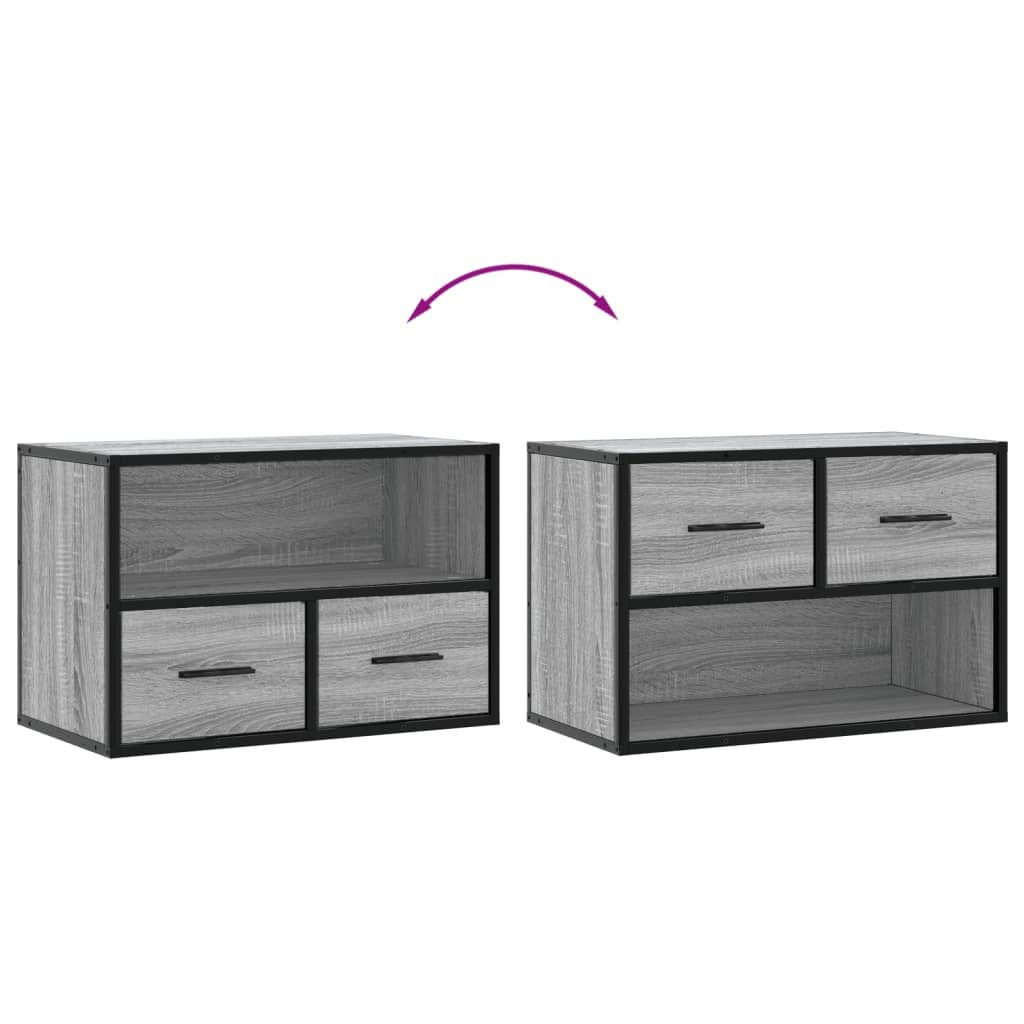 TV Cabinet Grey Sonoma 60x31x39.5 cm Engineered Wood and Metal