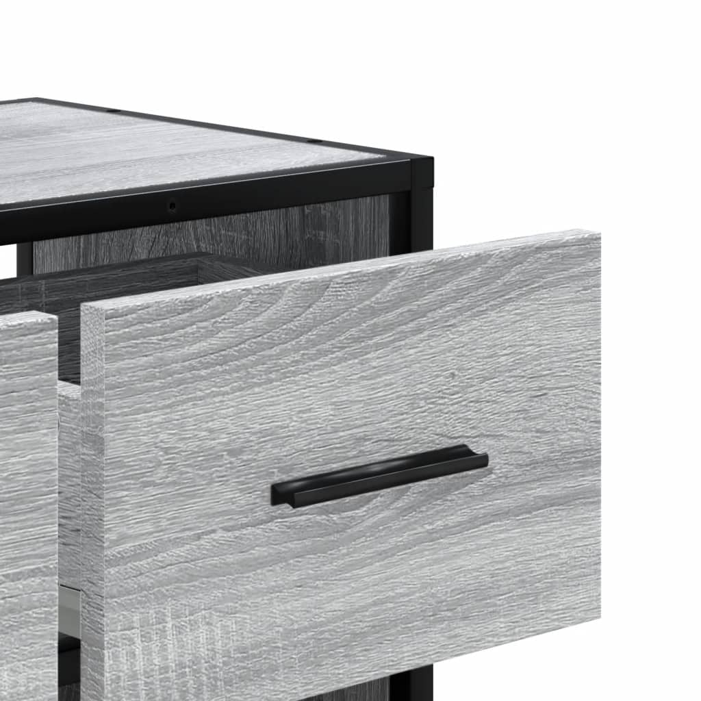 TV Cabinet Grey Sonoma 60x31x39.5 cm Engineered Wood and Metal