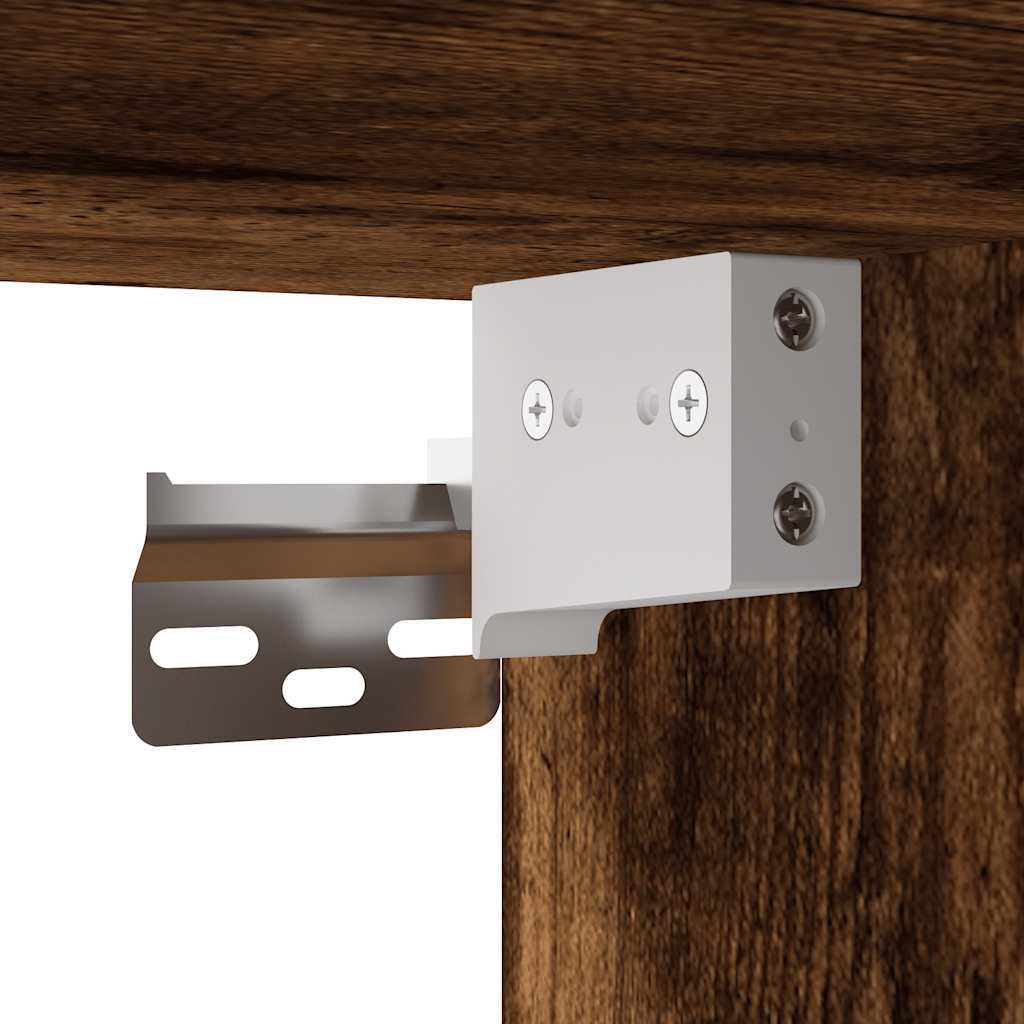 TV Cabinet Smoked Oak 60x31x39.5 cm Engineered Wood and Metal