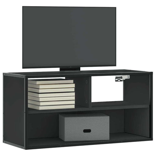 TV Cabinet Black 80x31x39.5 cm Engineered Wood and Metal